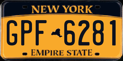 NY license plate GPF6281
