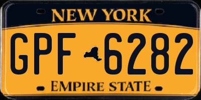 NY license plate GPF6282