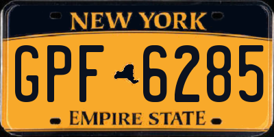 NY license plate GPF6285