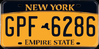 NY license plate GPF6286