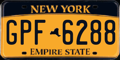 NY license plate GPF6288