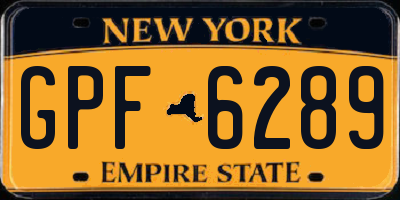 NY license plate GPF6289
