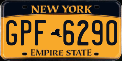 NY license plate GPF6290