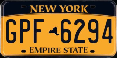 NY license plate GPF6294