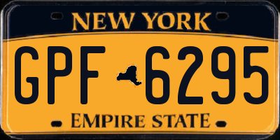 NY license plate GPF6295
