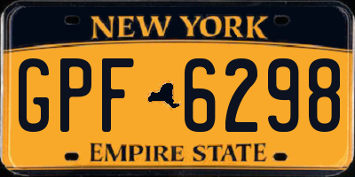 NY license plate GPF6298