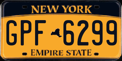 NY license plate GPF6299