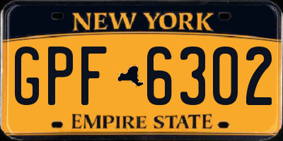 NY license plate GPF6302