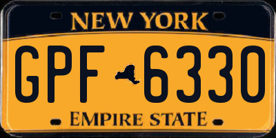NY license plate GPF6330