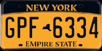 NY license plate GPF6334