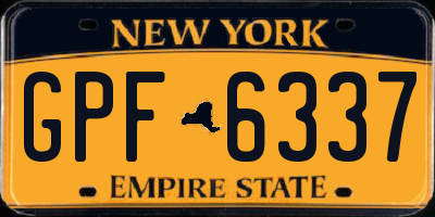 NY license plate GPF6337