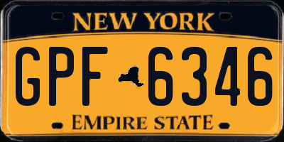 NY license plate GPF6346