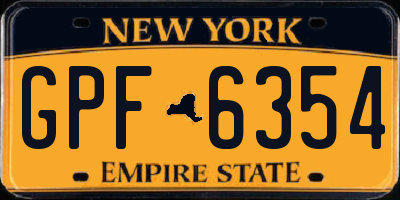 NY license plate GPF6354