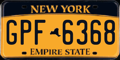 NY license plate GPF6368