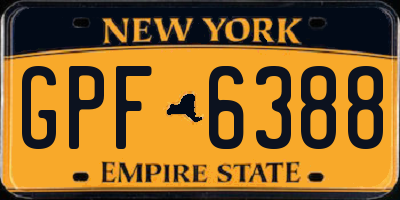 NY license plate GPF6388