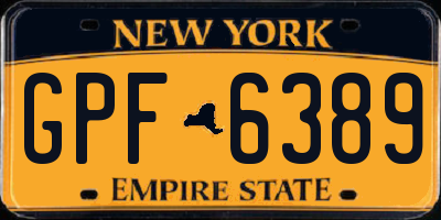 NY license plate GPF6389
