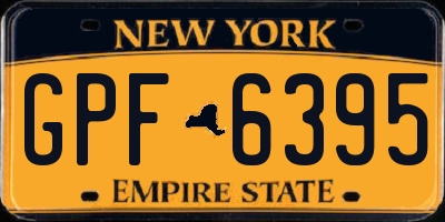 NY license plate GPF6395