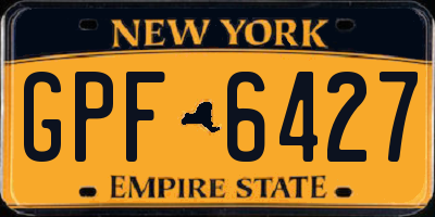 NY license plate GPF6427
