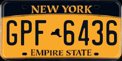 NY license plate GPF6436