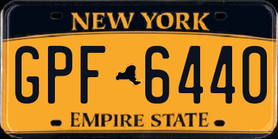 NY license plate GPF6440