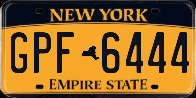 NY license plate GPF6444