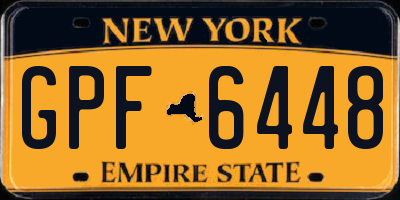 NY license plate GPF6448