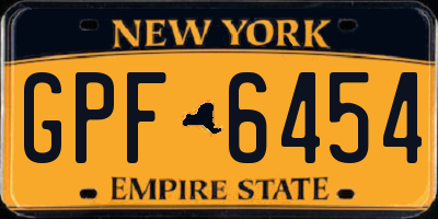 NY license plate GPF6454