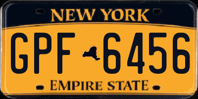 NY license plate GPF6456