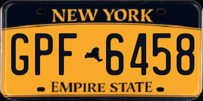 NY license plate GPF6458