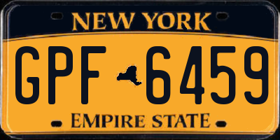 NY license plate GPF6459