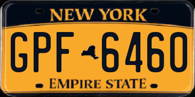 NY license plate GPF6460