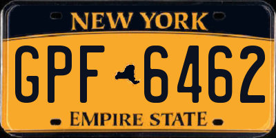 NY license plate GPF6462