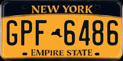 NY license plate GPF6486