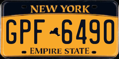NY license plate GPF6490