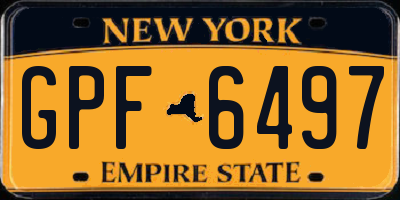 NY license plate GPF6497