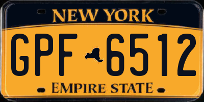 NY license plate GPF6512