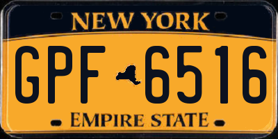 NY license plate GPF6516