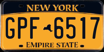NY license plate GPF6517