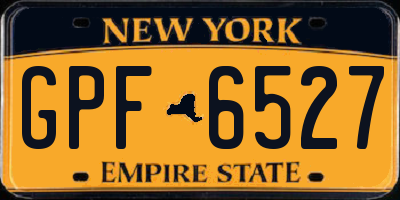 NY license plate GPF6527