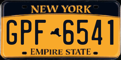 NY license plate GPF6541