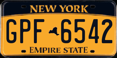 NY license plate GPF6542