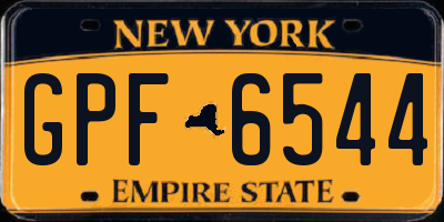 NY license plate GPF6544