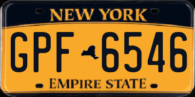 NY license plate GPF6546