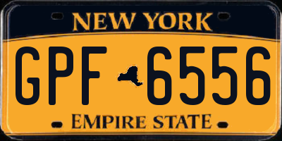 NY license plate GPF6556