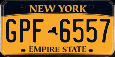 NY license plate GPF6557