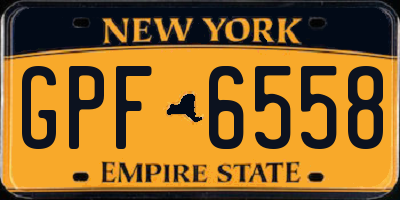 NY license plate GPF6558