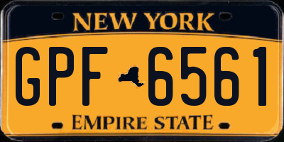 NY license plate GPF6561
