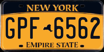 NY license plate GPF6562