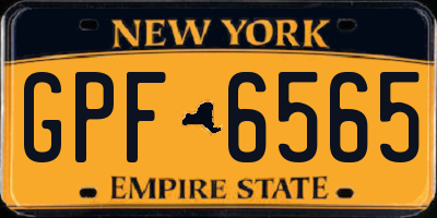 NY license plate GPF6565