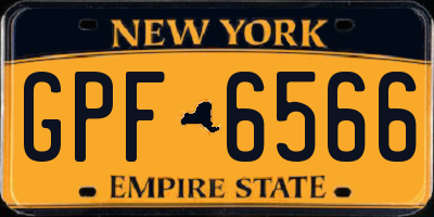 NY license plate GPF6566